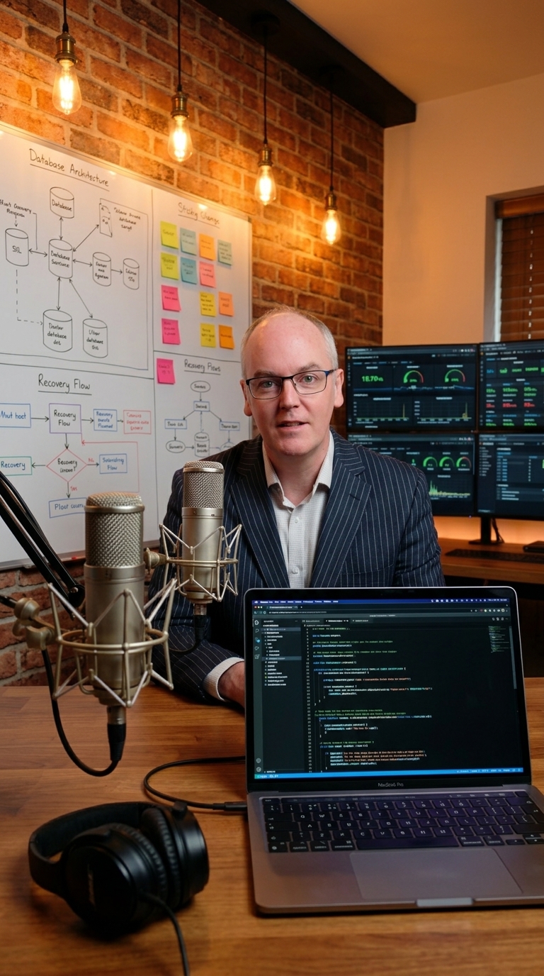 Carl Fox, founder of Denmarketing, at his desk